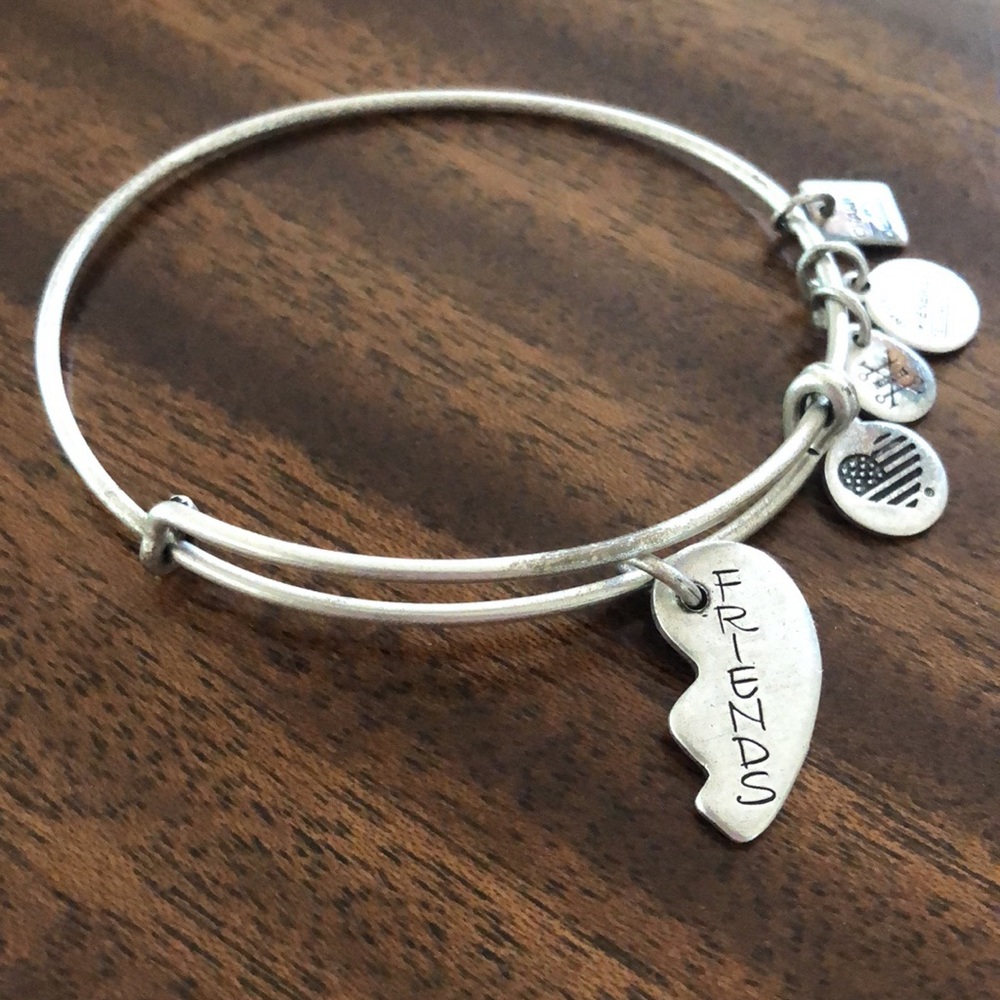 Alex and Ani silver tone friend heart bracelet